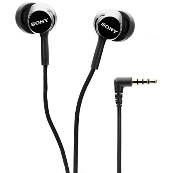 Sony MDR-EX155AP Wired in-Ear Headphones with Mic, Black