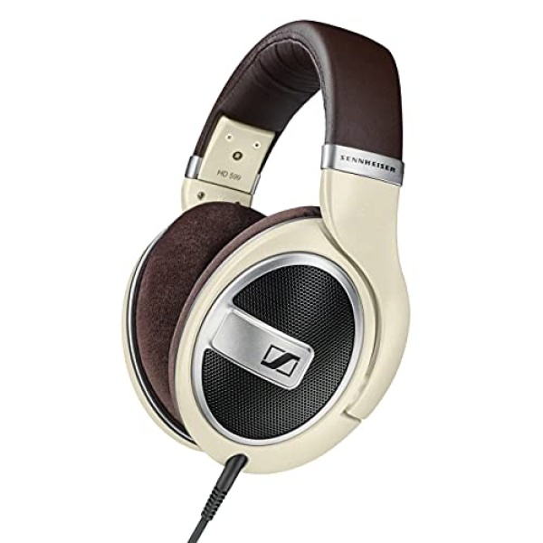 Sennheiser HD 599 Wired Over Ear Headphones without Mic (Silver, Ivory)